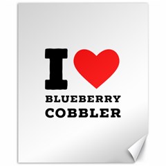 I Love Blueberry Cobbler Canvas 11  X 14  by ilovewhateva