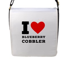 I Love Blueberry Cobbler Flap Closure Messenger Bag (l) by ilovewhateva
