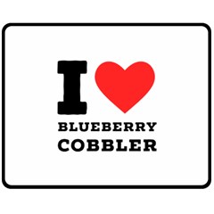 I Love Blueberry Cobbler Two Sides Fleece Blanket (medium) by ilovewhateva