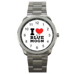 I Love Blue Moon Sport Metal Watch by ilovewhateva