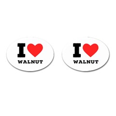 I love walnut Cufflinks (Oval)