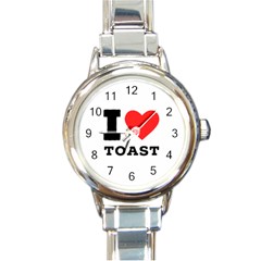 I Love Toast Round Italian Charm Watch by ilovewhateva