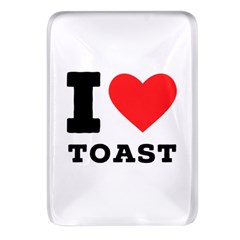 I Love Toast Rectangular Glass Fridge Magnet (4 Pack) by ilovewhateva