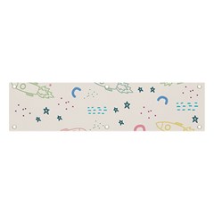 Spaceship Pattern Star Banner And Sign 4  X 1  by danenraven