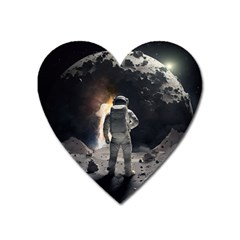 Astronaut Space Walk Heart Magnet by danenraven