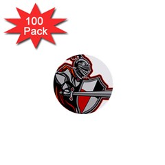 Knight Shield Sword Shield Fictional Character 1  Mini Buttons (100 Pack)  by danenraven