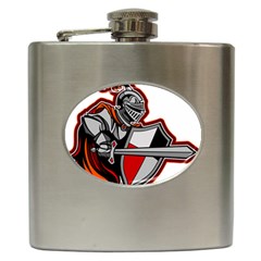 Knight Shield Sword Shield Fictional Character Hip Flask (6 oz)