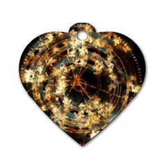 Science Fiction Background Fantasy Dog Tag Heart (one Side) by danenraven