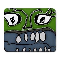 Extreme Closeup Angry Monster Vampire Large Mousepad by dflcprintsclothing