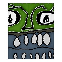 Extreme Closeup Angry Monster Vampire Shower Curtain 60  X 72  (medium)  by dflcprintsclothing