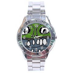 Extreme Closeup Angry Monster Vampire Stainless Steel Analogue Watch by dflcprintsclothing