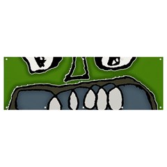 Extreme Closeup Angry Monster Vampire Banner And Sign 12  X 4  by dflcprintsclothing