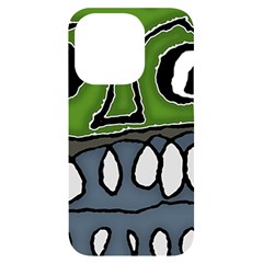 Extreme Closeup Angry Monster Vampire Iphone 14 Pro Black Uv Print Case by dflcprintsclothing