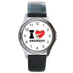 I Love Sherbet Round Metal Watch by ilovewhateva