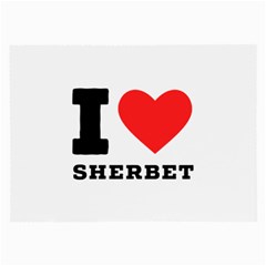 I Love Sherbet Large Glasses Cloth (2 Sides) by ilovewhateva