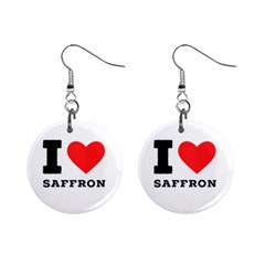 I Love Saffron Mini Button Earrings by ilovewhateva