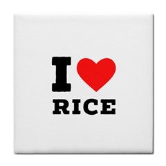 I Love Rice Tile Coaster by ilovewhateva