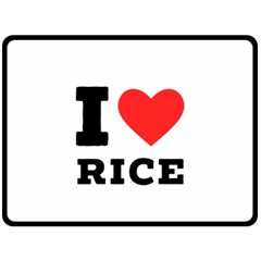 I Love Rice Fleece Blanket (large) by ilovewhateva