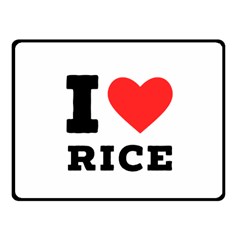 I love rice Fleece Blanket (Small)