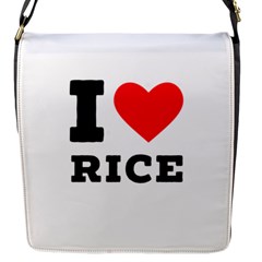 I love rice Flap Closure Messenger Bag (S)