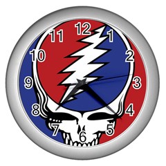 Grateful Dead Wall Clock (silver) by Mog4mog4