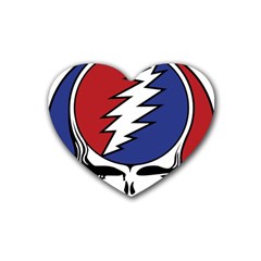 Grateful Dead Rubber Coaster (heart) by Mog4mog4