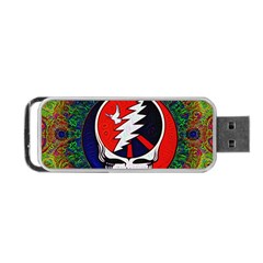 Grateful Dead Pattern Portable Usb Flash (one Side) by Mog4mog4