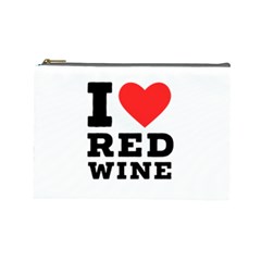 I love red wine Cosmetic Bag (Large)