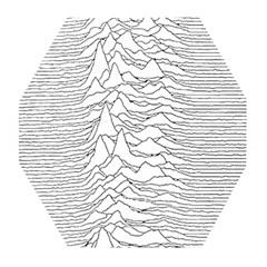 Joy Division Unknown Pleasures Post Punk Wooden Puzzle Hexagon by Mog4mog4