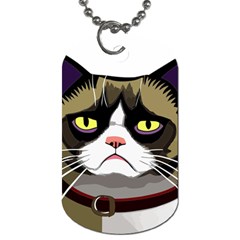 Grumpy Cat Dog Tag (one Side) by Mog4mog4