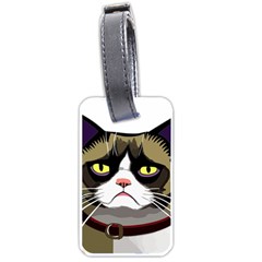 Grumpy Cat Luggage Tag (one Side) by Mog4mog4