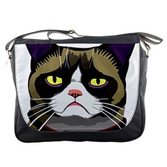 Grumpy Cat Messenger Bag by Mog4mog4