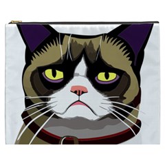 Grumpy Cat Cosmetic Bag (xxxl) by Mog4mog4