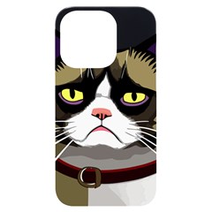 Grumpy Cat Iphone 14 Pro Black Uv Print Case by Mog4mog4