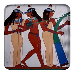 Egypt Fresco Mural Decoration Square Glass Fridge Magnet (4 Pack)