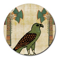 Egyptian Paper Papyrus Bird Round Mousepad by Mog4mog4