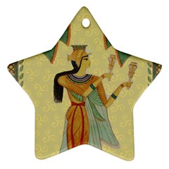 Egyptian Design Man Artifact Royal Star Ornament (two Sides) by Mog4mog4