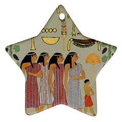 Egyptian Paper Women Child Owl Ornament (star) by Mog4mog4