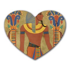 Egyptian Tutunkhamun Pharaoh Design Heart Mousepad by Mog4mog4