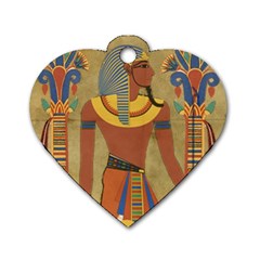 Egyptian Tutunkhamun Pharaoh Design Dog Tag Heart (one Side) by Mog4mog4