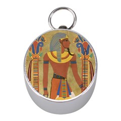 Egyptian Tutunkhamun Pharaoh Design Mini Silver Compasses by Mog4mog4