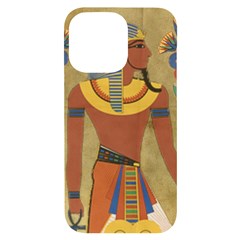 Egyptian Tutunkhamun Pharaoh Design Iphone 14 Pro Max Black Uv Print Case by Mog4mog4