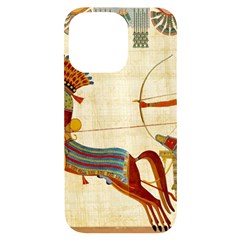 Egyptian Tutunkhamun Pharaoh Design Iphone 14 Pro Max Black Uv Print Case by Mog4mog4