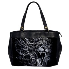 Lion Furious Abstract Desing Furious Oversize Office Handbag by Mog4mog4