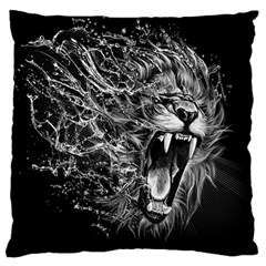 Lion Furious Abstract Desing Furious Standard Premium Plush Fleece Cushion Case (one Side) by Mog4mog4