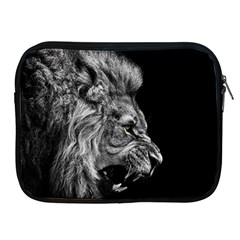 Roar Angry Male Lion Black Apple Ipad 2/3/4 Zipper Cases by Mog4mog4