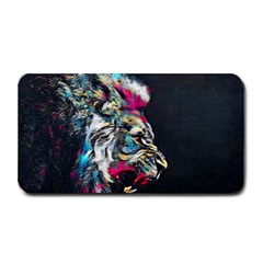 Angry Male Lion Roar Medium Bar Mat by Mog4mog4