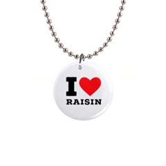 I Love Raisin  1  Button Necklace