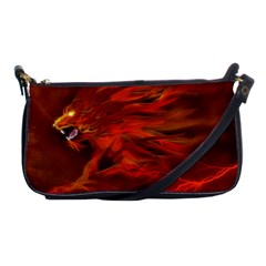 Fire Lion Flames Light Mystical Dangerous Wild Shoulder Clutch Bag by Mog4mog4