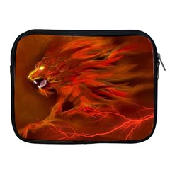 Fire Lion Flames Light Mystical Dangerous Wild Apple Ipad 2/3/4 Zipper Cases